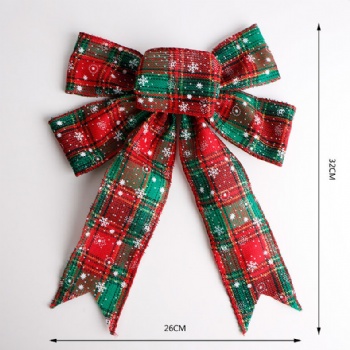 Red Plaid Chrismtas Ribbon Bow