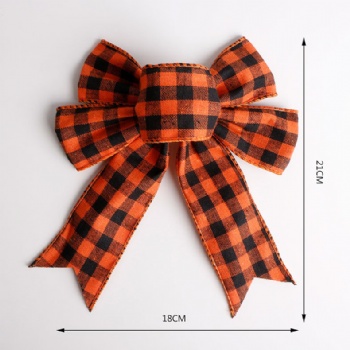 Red Plaid Chrismtas Ribbon Bow